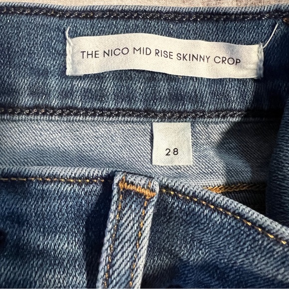 THE DENIM FORUM MID RISE SKINNY CROP JEANS MEDIUM BLUE WASH FROM ARITZIA WOMENS - Picture 8 of 14
